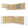 11 Piece Kitchen Cabinet Set - Lucca Sonoma Oak Wood