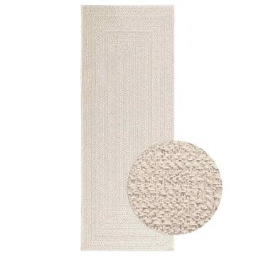 ZIZUR Cream Rug 80x200 cm - Jute Look for Indoor & Outdoor