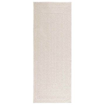 ZIZUR Cream Rug 80x200 cm - Jute Look for Indoor & Outdoor