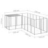 Dog Kennel Silver 4.84 m² Steel - Durable Outdoor Pet Enclosure