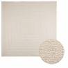  Rug ZIZUR Cream 240x240 cm Jute Look Indoor and Outdoor Colour cream Size 240 x 240 cm Pattern rectangular 