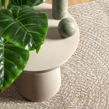 Rug ZIZUR Cream 80x250 cm - Jute Look for Indoors & Outdoors