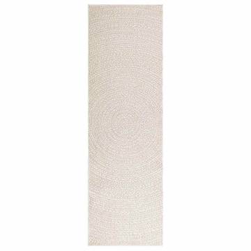 Rug ZIZUR Cream 80x250 cm - Jute Look for Indoors & Outdoors