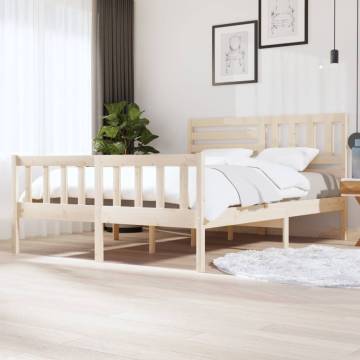 Solid Wood Bed Frame 160x200 cm - Timeless Design