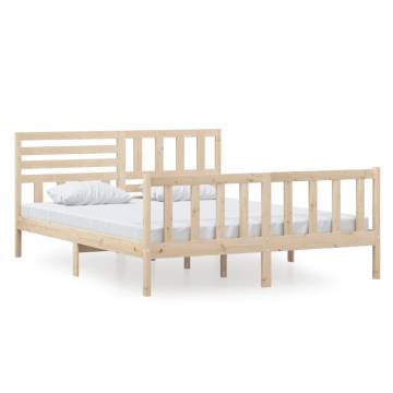 Solid Wood Bed Frame 160x200 cm - Timeless Design