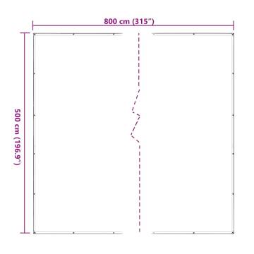 5x8m Clear Tarpaulin with Eyelets - Durable & Water-Resistant