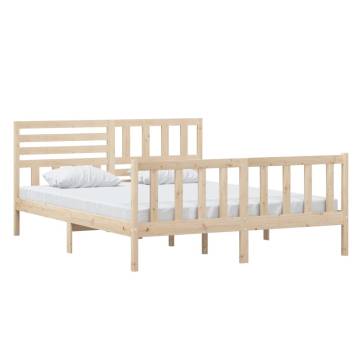 Solid Wood Bed Frame 160x200 cm - Timeless Design