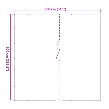 Clear Tarpaulin with Eyelets 6x8 m - Durable & Water-Resistant