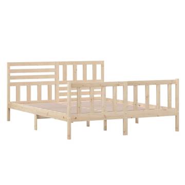 Solid Wood Bed Frame 160x200 cm - Timeless Design