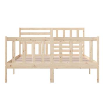 Solid Wood Bed Frame 160x200 cm - Timeless Design