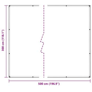 Clear Tarpaulin with Eyelets 3x5 m PVC - Durable & Water-Resistant