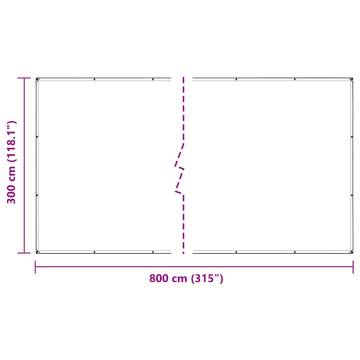 Clear Tarpaulin with Eyelets 3x8m PVC - Durable & Versatile