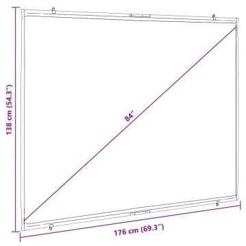 84 Inch Wall-Hanging Projection Screen - Perfect for Any Occasion