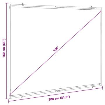 Projection Screen Wall-Hanging 100 Inch 4:3 - Hipomarket