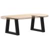 V-Shape Dining Table Legs - Black Steel (2 pcs) | Hipomarket UK