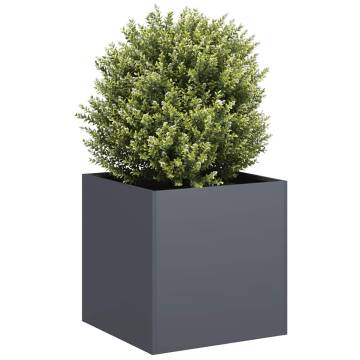 Stylish Anthracite Planter - 40x40x40 cm Cold-rolled Steel