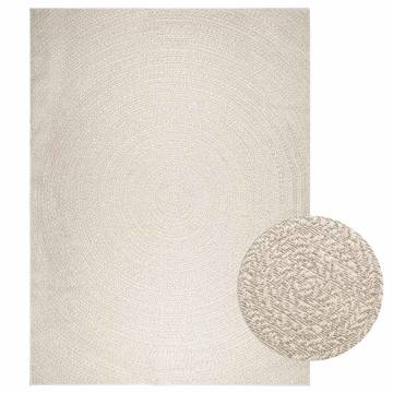 Rug ZIZUR Cream 240x340 cm - Jute Look Indoor & Outdoor