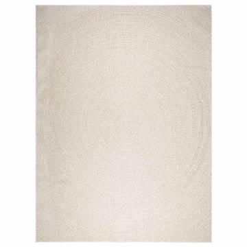 Rug ZIZUR Cream 240x340 cm - Jute Look Indoor & Outdoor