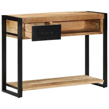 Rustic Mango Wood Console Table - 100x35x75 cm