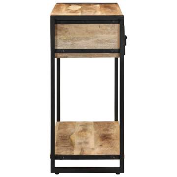 Rustic Mango Wood Console Table - 100x35x75 cm