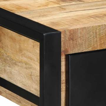 Rustic Mango Wood Console Table - 100x35x75 cm