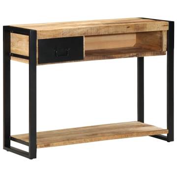 Rustic Mango Wood Console Table - 100x35x75 cm