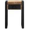 Stylish Side Table 35x35x50 cm - Solid Rough Mango Wood