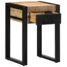 Stylish Side Table 35x35x50 cm - Solid Rough Mango Wood