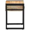 Stylish Side Table 35x35x50 cm - Solid Rough Mango Wood