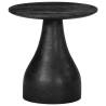 Stylish Black Side Table Ø40 cm - Solid Mango Wood