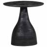 Stylish Black Side Table Ø40 cm - Solid Mango Wood