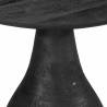 Stylish Black Side Table Ø40 cm - Solid Mango Wood