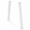 V-Shape Dining Table Legs - 3 pcs White Steel 70x(72-73.3) cm