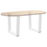 V-Shape Dining Table Legs 2 pcs White | Modern Steel Design