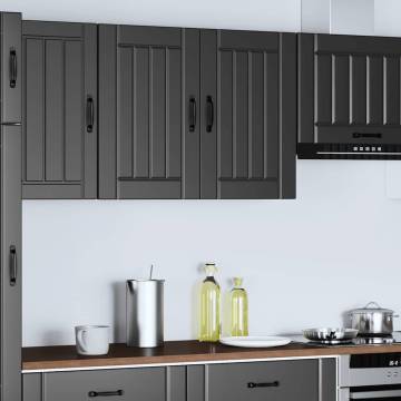 Lucca Black Engineered Wood Kitchen Wall Cabinet | HipoMarket