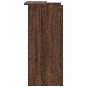 Brown Oak Reception Desk - 55x50x103.5 cm Engineered Wood