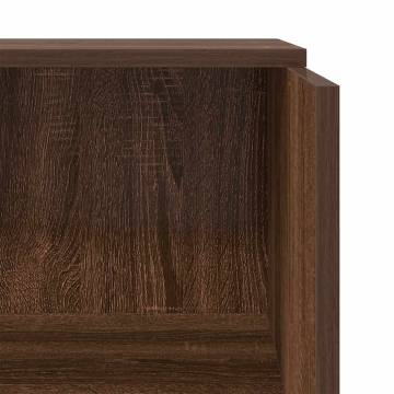 Brown Oak Reception Desk - 55x50x103.5 cm Engineered Wood