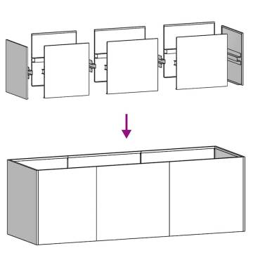 Planter 120x40x40 cm Galvanised Steel - Durable & Stylish