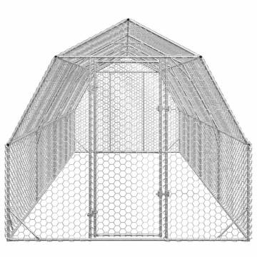 Chicken Run 2.5x8x2.25 m Galvanised Steel - Durable & Secure