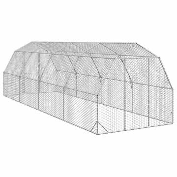 Chicken Run 2.5x8x2.25 m Galvanised Steel - Durable & Secure