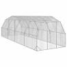 Chicken Run 2.5x8x2.25 m Galvanised Steel - Durable & Secure