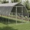 Durable Chicken Run with Roof - 2.5x10x2.25m Galvanised Steel