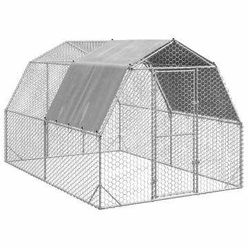 Chicken Run with Roof - Galvanised Steel | 2.5x4x2.25m