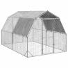  Chicken Run with Roof 2.5x4x2.25 m Galvanised Steel Size 2.5 x 4 x 2.25 m 