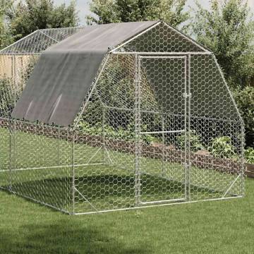 Chicken Run with Roof - Galvanised Steel | 2.5x4x2.25m