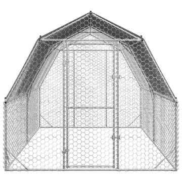 Chicken Run with Roof - Galvanised Steel | 2.5x4x2.25m