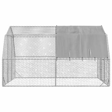 Chicken Run with Roof - Galvanised Steel | 2.5x4x2.25m