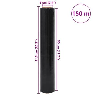 Stretch Film 2 pcs Black 17μm 50cm x 150m - Durable Protection