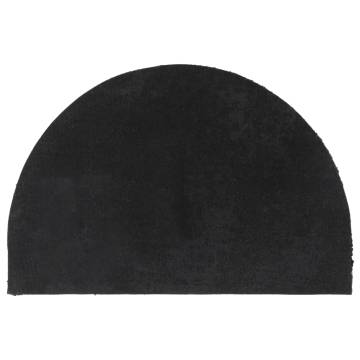 Black Half Round Door Mat 40x60 cm - Tufted Coir | HipoMarket