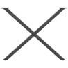 X-Shaped Dining Table Legs - Anthracite Steel | HipoMarket